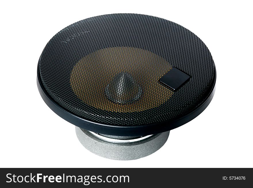 Automobile speaker on a white background