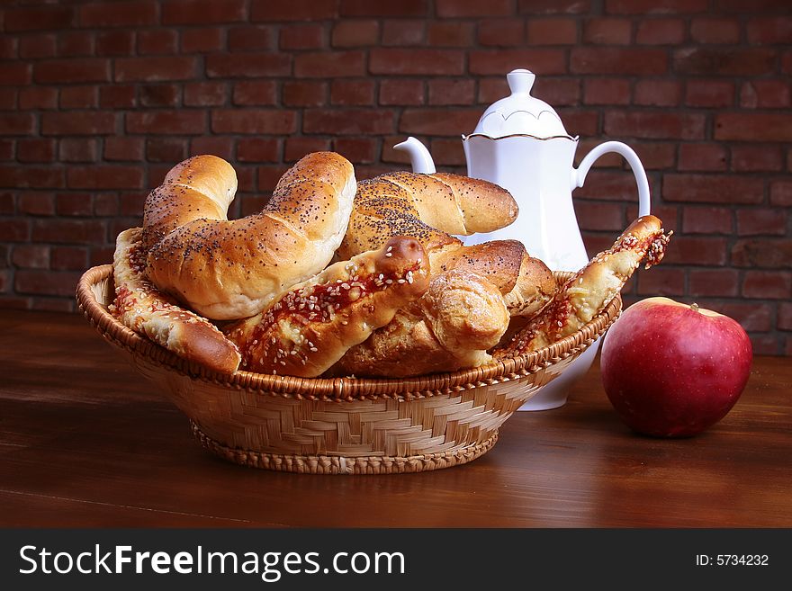 Photo of breads and rolls. Photo of breads and rolls
