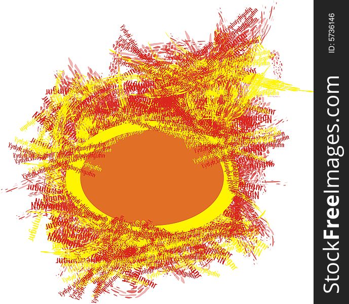 Image of frame in red and yellow.