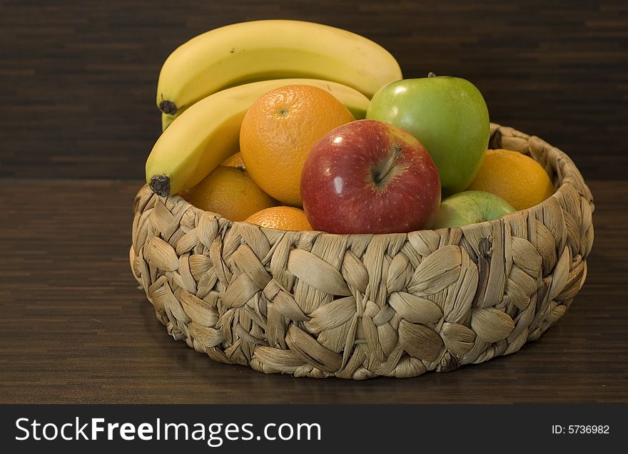 Some fresh fruits in a basket