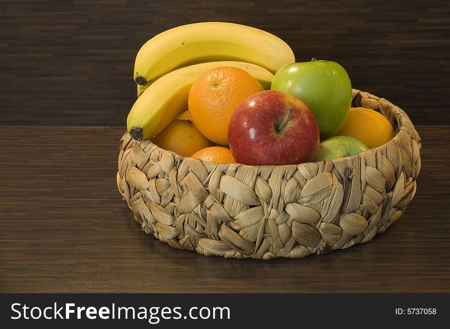 Some fresh fruits in a basket