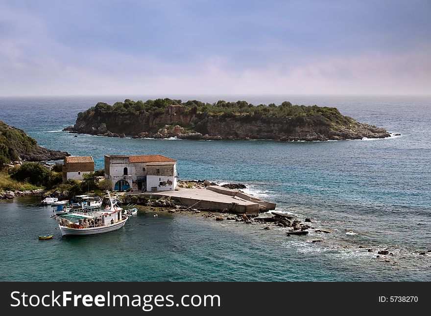 Picture of the seaside town of Kardamili, in Mani peninsula, southern Greece