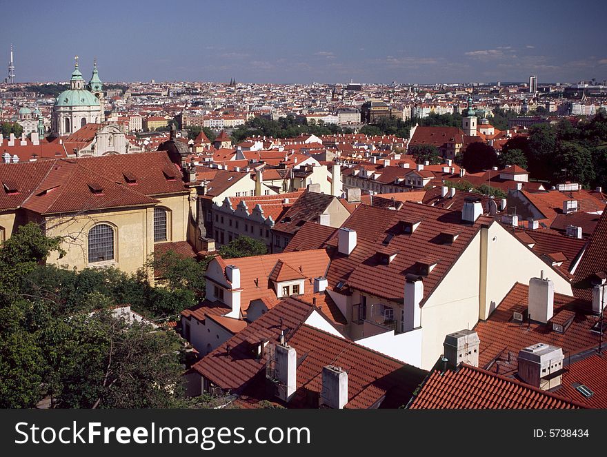 Look at on city since Prague castle.