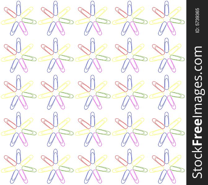 Paper clips  abstract background color
