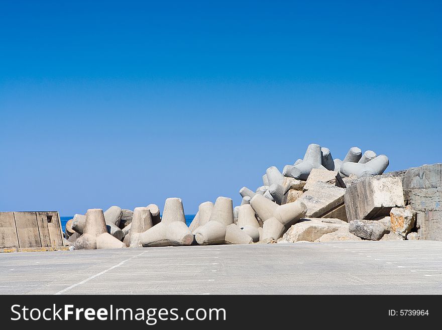 Groyne at a port