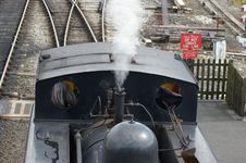 Steam Train In Shunting Yard Royalty Free Stock Images Steam Train In Shunting Yard Royalty Free Stock Images