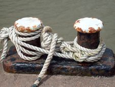 Knots In Harbor Stock Images
