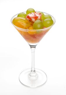 Fruit Ice-cream In Goblet Royalty Free Stock Photos