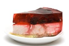 Cherry Cake On Plate Stock Images Cherry Cake On Plate Stock Images