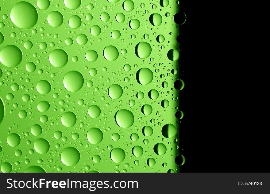 Background with drops and black copyspace