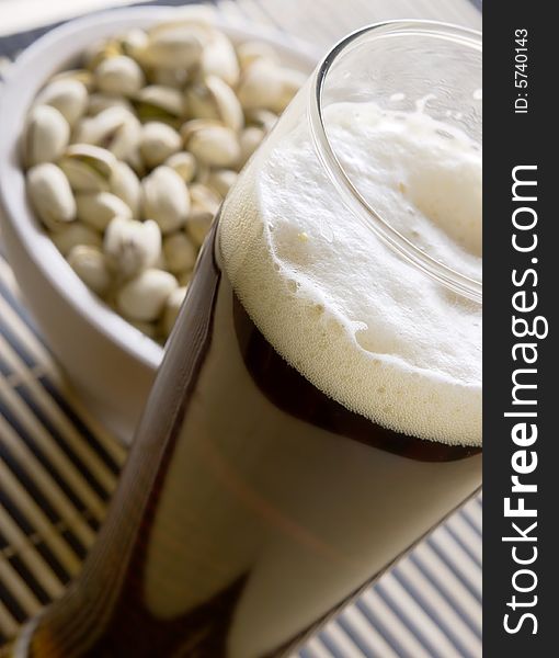 Beer With Salty Pistachio