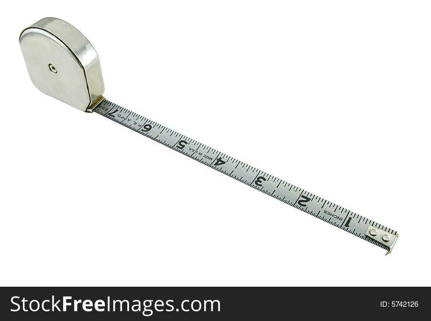 Vintage Tape Measure Isolated On White