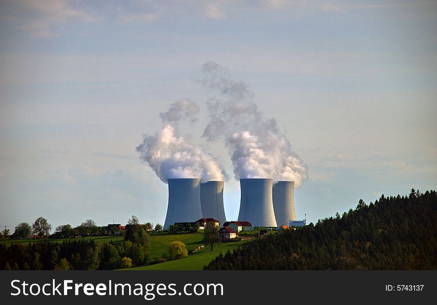 Temelin, a 2 reactor nuclear plant in the southern part of the Czech Republic. Temelin, a 2 reactor nuclear plant in the southern part of the Czech Republic.