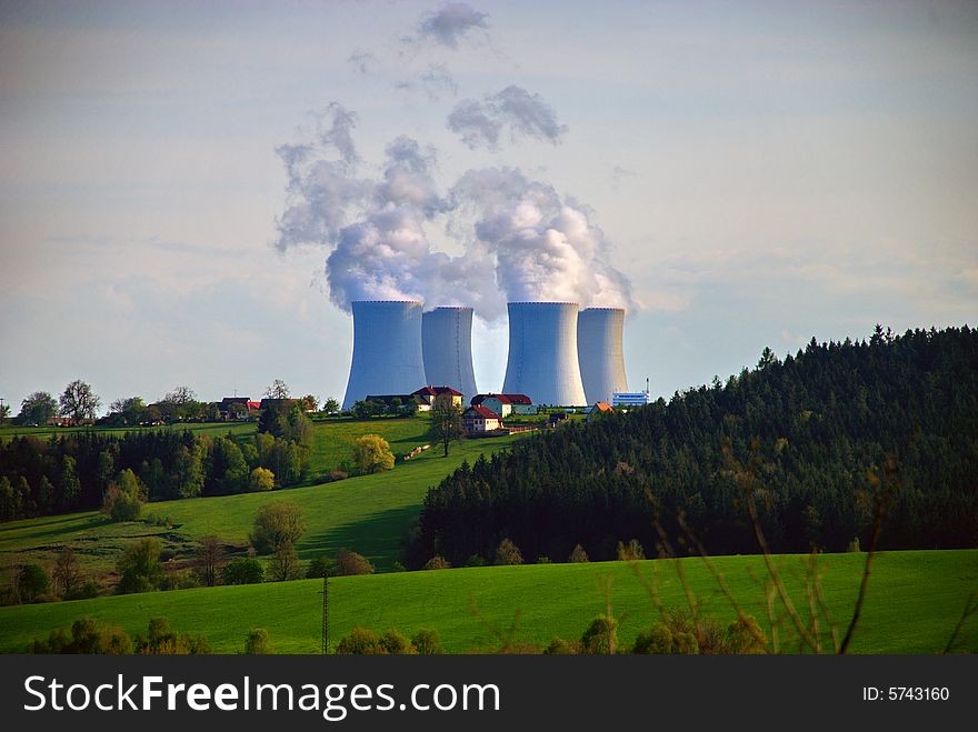 Temelin, a 2 reactor nuclear plant in the southern part of the Czech Republic. Temelin, a 2 reactor nuclear plant in the southern part of the Czech Republic.