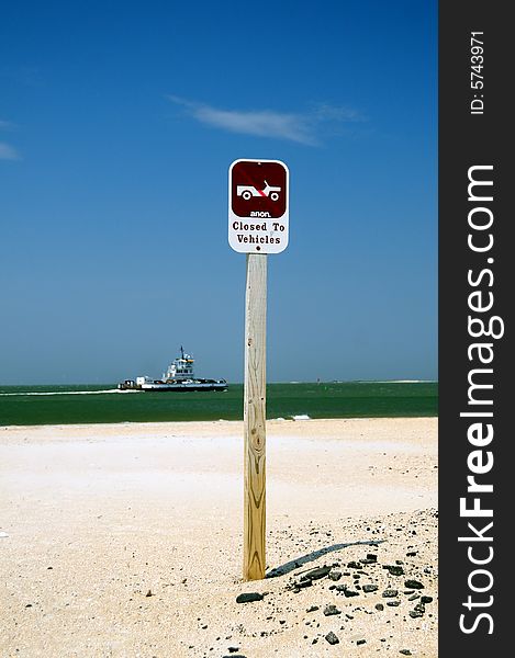 Beach sign