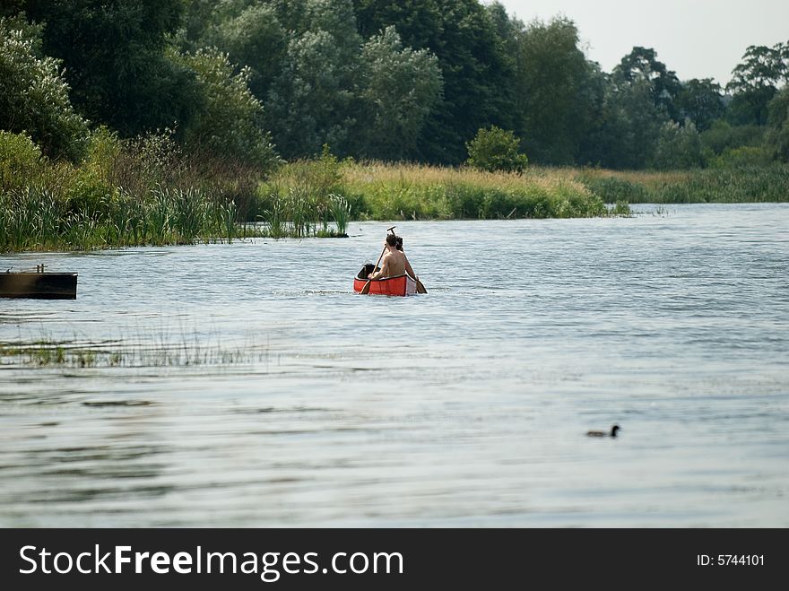 Kayaking At Pond