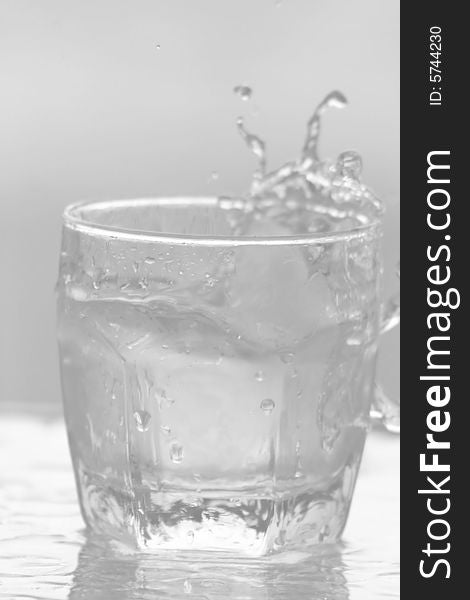 Photo of a glass of water for a faded background. Photo of a glass of water for a faded background