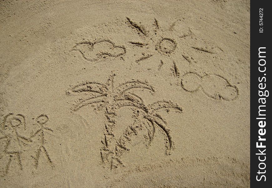 Figures Beach On Sand
