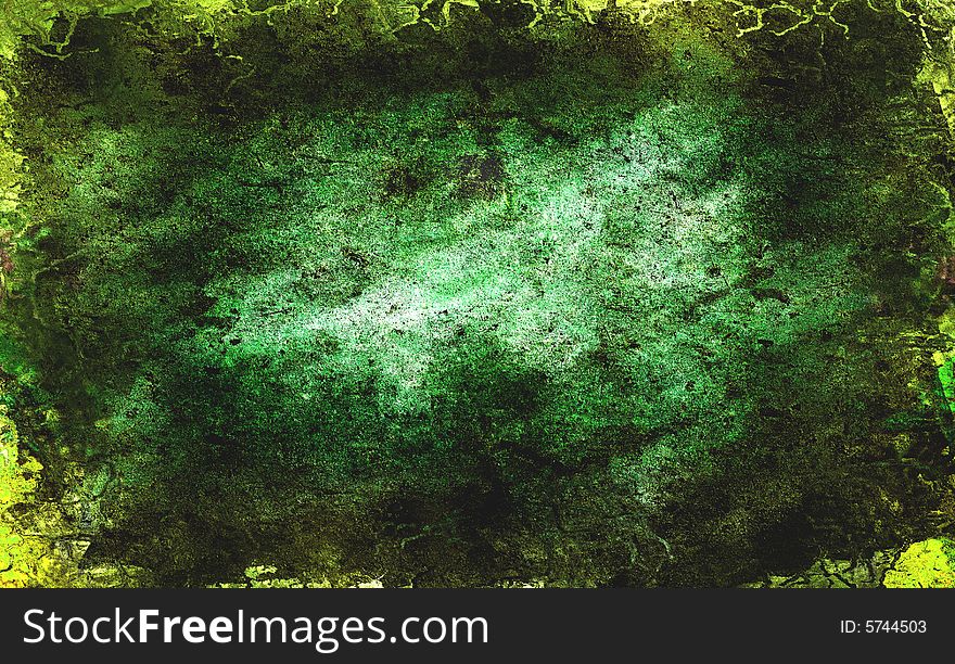 Large green and yellow grunge texture. Large green and yellow grunge texture