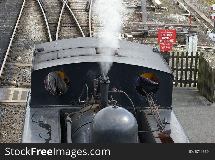 Steam Train In Shunting Yard