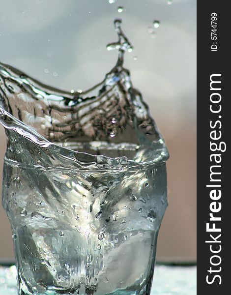Photo of a glass of water for a background. Photo of a glass of water for a background