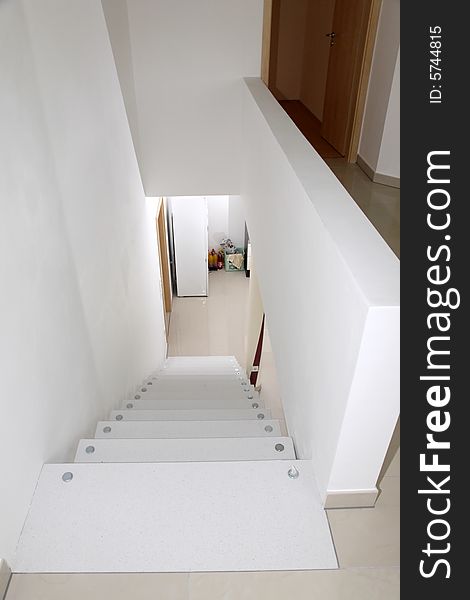 Marble staircase in a new house. Marble staircase in a new house.