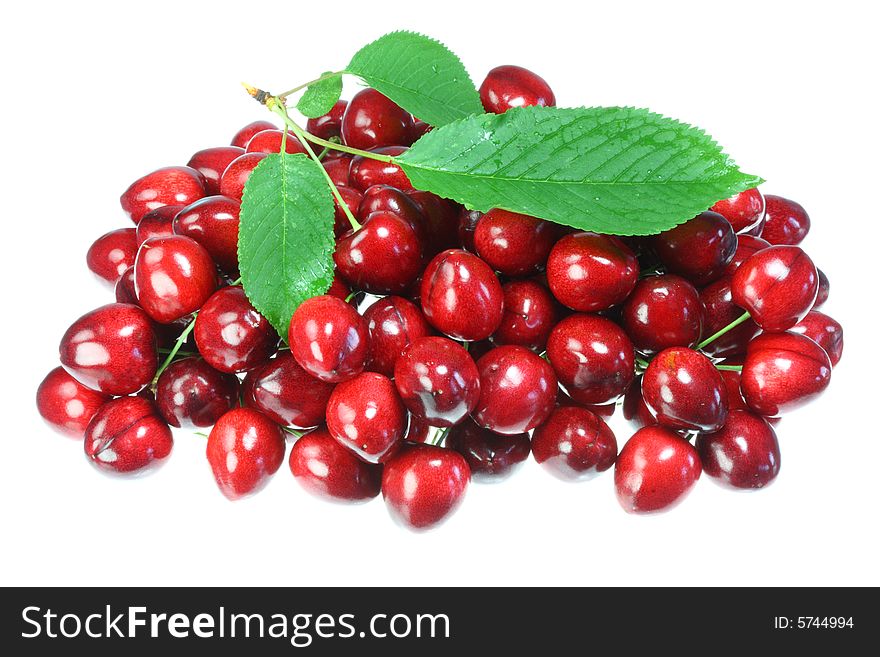 Cherries on a white background. Cherries on a white background.