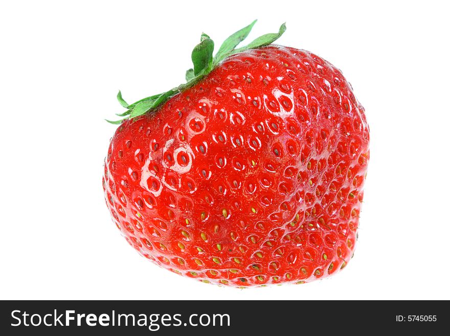 Ripe strawberry on a white background. Ripe strawberry on a white background.