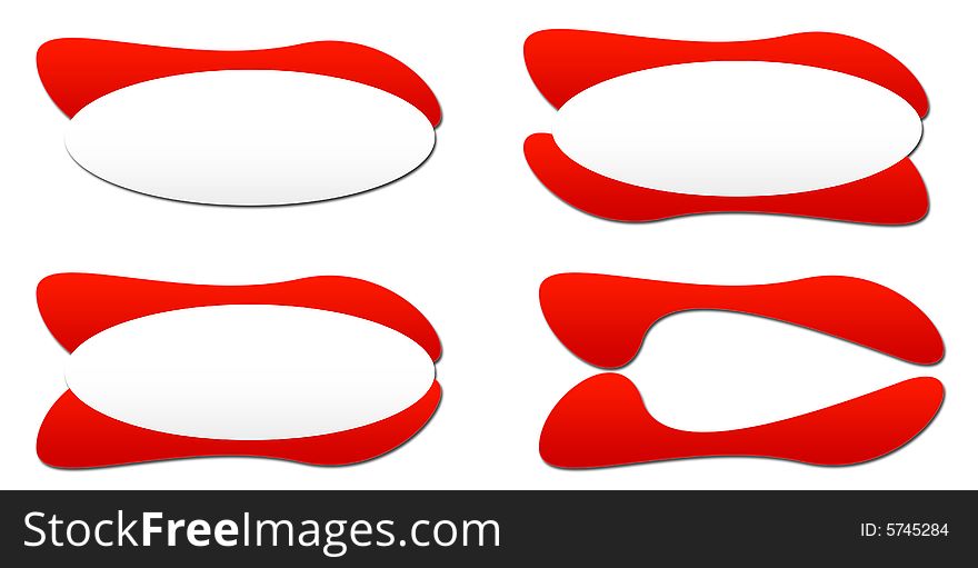 Banner - Red And White Ovals