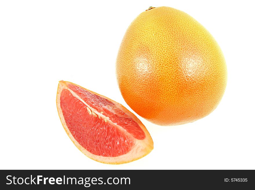 Grapefruit isolated on white background