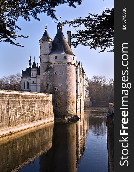 The picture is made in Castle Chenonceau during travel across France. The picture is made in Castle Chenonceau during travel across France