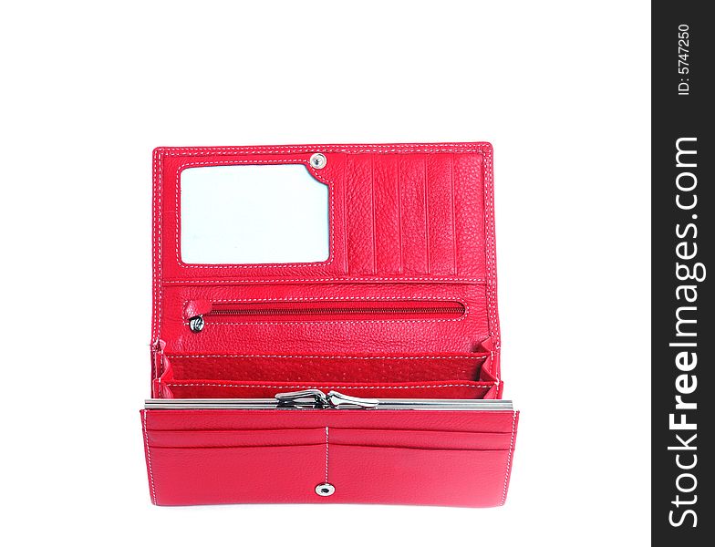 Open purse feminine red