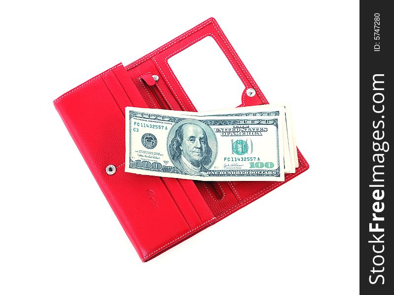 Open Purse Feminine Red With Money 4