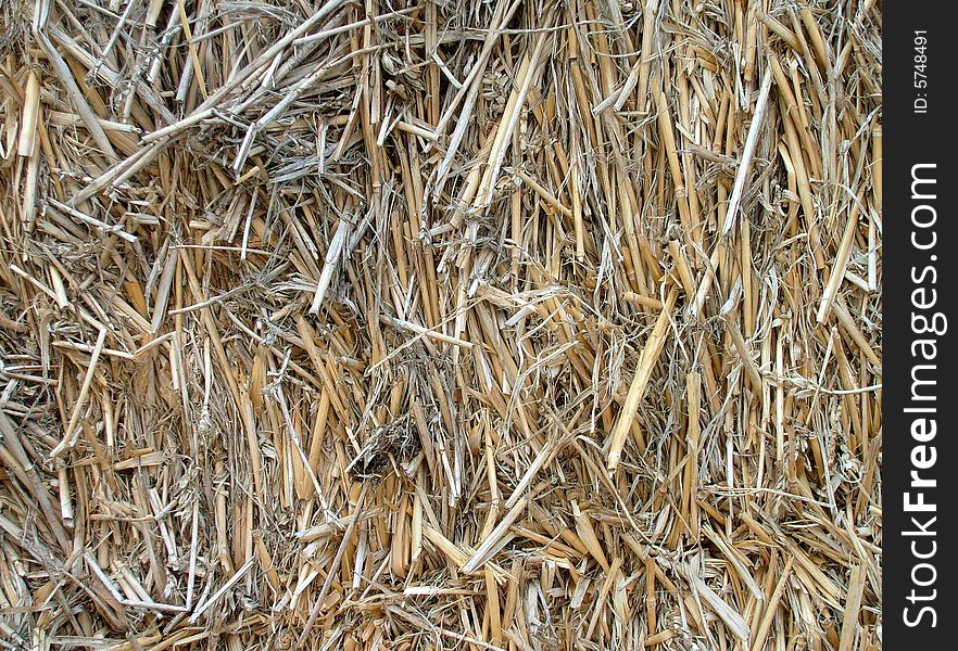 Close up of straw bales
