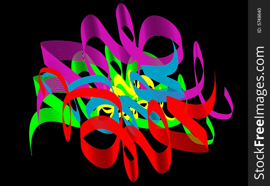Vector illustration -elegant  wave abstract flowers