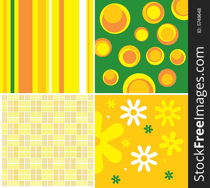 Vector illustration - fresh background in yellow and green. Garden theme. Vector illustration - fresh background in yellow and green. Garden theme.