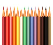 Color Pencils In Line Stock Photos Color Pencils In Line Stock Photos