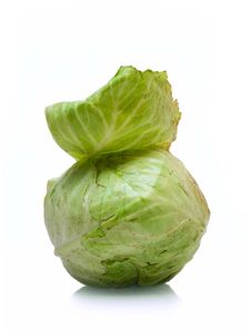 Cabbage Isolated On White Stock Image Cabbage Isolated On White Stock Image