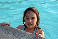 Smiling Girl In Swimming Pool Stock Photos