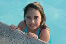 Smiling Girl In Swimming Pool Stock Photography