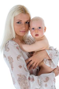 Happy Mother With Baby Stock Photography