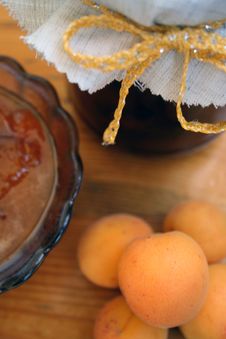 Apricot Jam Of House Preparation Royalty Free Stock Images