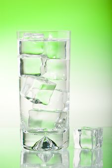 Iced Glass Of Cool Water Stock Photography