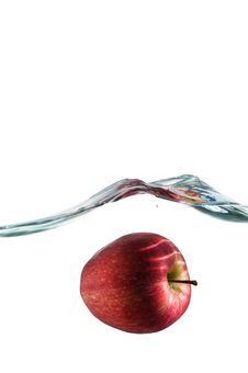 Apple In Water Stock Photos
