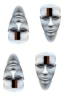 Many Open Heads Tile Pattern Background Royalty Free Stock Photo Many Open Heads Tile Pattern Background Royalty Free Stock Photo