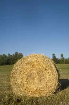 Hay Bale Roll Blue Sky Royalty Free Stock Photos Hay Bale Roll Blue Sky Royalty Free Stock Photos