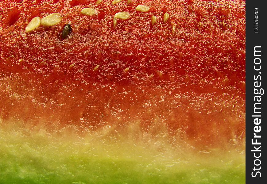 Macro photo of water melon