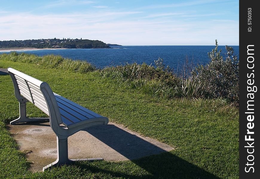 Bench with ocean-view