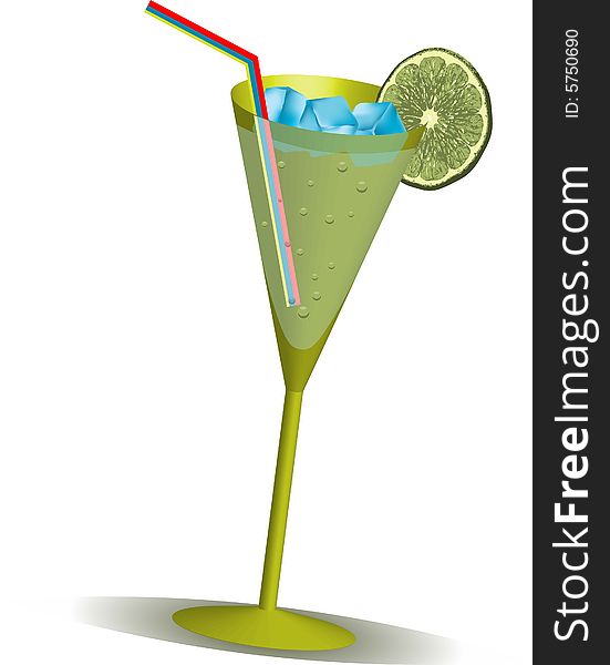 Realistic cocktail for your drink promotion.