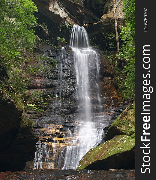 Waterfall in Blue Mountains national park, Australia